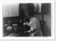 Lore Alford Rogers, bacteriologist, working in laboratory at the Department of Agriculture, Antique Wall Art