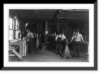 Historic Framed Print, Polishing propellers,  17-7/8" x 21-7/8"