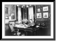Historic Framed Print, [Henry L. Stimson, half-length portrait, seated at desk, facing slightly left],  17-7/8" x 21-7/8"
