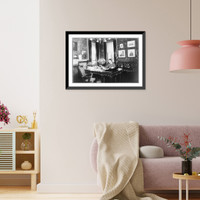 Historic Framed Print, [Henry L. Stimson, half-length portrait, seated at desk, facing slightly left],  17-7/8" x 21-7/8"