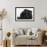 Historic Framed Print, Senator Harding's newspaper plant,  17-7/8" x 21-7/8"