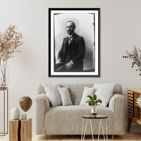 Historic Framed Print, [James Rush Marshall, three-quarter length portrait, seated, facing left],  17-7/8" x 21-7/8"