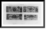 Historic Framed Print, [Reproductions of three Confederate five dollar bills and a Confederate two dollar bill],  17-7/8" x 21-7/8"