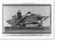 Man seated on Aultman-Taylor threshing machine.J.A. Hawkins, photographer, Vintage Poster