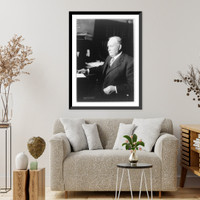 Henry De Lamar Clayton, three-quarter length portrait, facing left, seated at desk, Vintage Poster