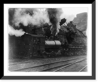 Historic Framed Print, [Dinkey engine and steam shovel],  17-7/8" x 21-7/8"