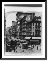 Historic Framed Print, Broadway and Canal St., New York,  17-7/8" x 21-7/8"