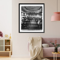 Historic Framed Print, Western Union Telegraph Building, New York. General operating department.photo by C.K. Bill.,  17-7/8" x 21-7/8"