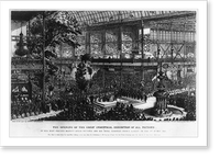 Vintage Americana Print - Opening of the Great Industrial Exhibition