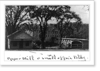 Upper mill and small office building of Stephen and David Barton, North Oxford, Massachusetts, Antique Wall Art