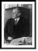 Woodrow Wilson, half-length portrait, seated at desk, facing left, at one of his first cabinet meetings, Antique Wall Art