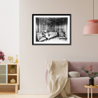 Library in Mrs. Hamilton Rice home, Newport, Rhode Island Classic, Vintage Poster