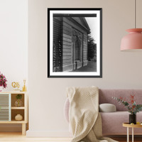 Historic Framed Print, [Hamilton Rice Home in Newport, Rhode Island, exterior detail],  17-7/8" x 21-7/8"