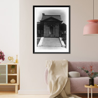 Historic Framed Print, [Hamilton Rice Home in Newport, Rhode Island, exterior view showing side of home],  17-7/8" x 21-7/8"