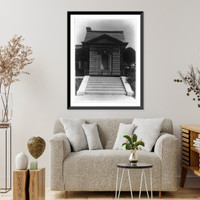 Historic Framed Print, [Hamilton Rice Home in Newport, Rhode Island, exterior view showing side of home],  17-7/8" x 21-7/8"