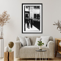 Wendell Willkie and Madame Chiang Kai-shek walking outside the official residence, Chungking, China, Vintage Poster