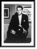 Wernher Von Braun, half-length portrait, standing, facing left, with globe Classic, Historic Print