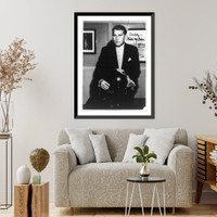 Wernher Von Braun, half-length portrait, standing, facing left, with globe Classic, Historic Print