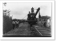 Historic Framed Print, Trackshifting machine,  17-7/8" x 21-7/8"