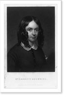 Historic Framed Print, [Elizabeth Barrett Browning, head-and-shoulders portrait, facing right].engraved by J. Sartain.,  17-7/8" x 21-7/8"