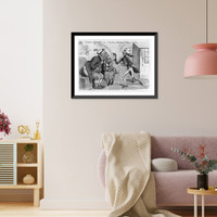 Historic Framed Print, Taking physick, or, The news of shooting the King of Sweden,  17-7/8" x 21-7/8"