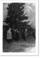President Coolidge illuminating the community Christmas tree, which has been erected on the Monument Grounds, south of the White House, Antique Wall Art