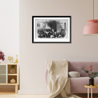 Historic Framed Print, The Trial of the Hon. Daniel E. Sickles for the murder of P. Barton Key, Esq., at Washington, D.C.,  17-7/8" x 21-7/8"