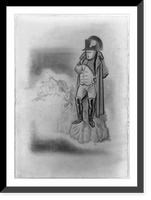 Napoleon standing on a rocky island, Historic Reproduction