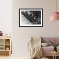 Guns loaded on a train ready for transit, Singapore, Malay Peninsula, Historic Reproduction