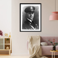 Historic Framed Print, [Capt. Albert F. Hegenberger head-and-shoulders portrait, facing front],  17-7/8" x 21-7/8"
