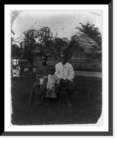 Christian family of Congo. man and woman posed with baby and child Classic, Historic Reproduction