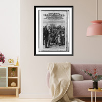 District of Columbia - our Indian allies - interview of a delegation of Indian chiefs with President Hayes, in the East Room of the White House, Vintage Print