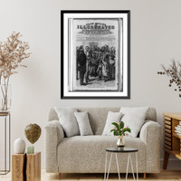 District of Columbia - our Indian allies - interview of a delegation of Indian chiefs with President Hayes, in the East Room of the White House, Vintage Print