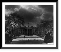 White House, Washington, D.C. on a snowy day, Antique Poster