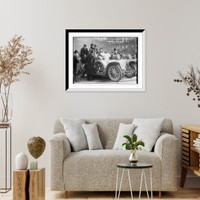 Historic Framed Print, New York - Paris race: Godard in moto-bloc, New York,  17-7/8" x 21-7/8"
