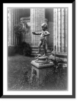 Sculpture of the deity Pan playing a pipe, Vintage Wall Art