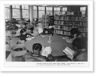 Historic Framed Print, Children's reading room, Hibiya Public Library,  17-7/8" x 21-7/8"