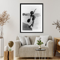 Historic Framed Print, Muff in hand. Alice Maison,  17-7/8" x 21-7/8"