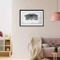 Historic Framed Print, [United States Capitol, Washington, D.C. Section of south wing, looking south] - 2,  17-7/8" x 21-7/8"