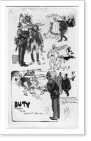 Historic Framed Print, Duty, dedicated to the London police,  17-7/8" x 21-7/8"