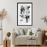 Historic Framed Print, Duty, dedicated to the London police,  17-7/8" x 21-7/8"