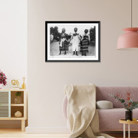 Historic Framed Print, Girls from Madagascar,  17-7/8" x 21-7/8"