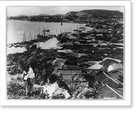 Scene along the banks of the Han River of Korea, with the junks that are the commerce carriers of the country, Vintage Wall Art