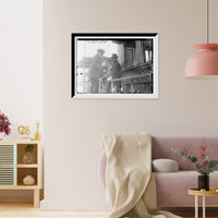 Historic Framed Print, G.L. Maggio Boarding Tuf for IMPERATOR,  17-7/8" x 21-7/8"