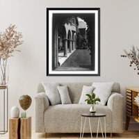 Allgater, the home of the Horatio Gates Lloyd family, side entrance to home, Vintage Print