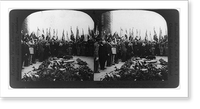 Historic Framed Print, American Legion and French Guard of Honor at grave of Unknown Soldier, Paris, 1927,  17-7/8" x 21-7/8"