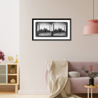 Historic Framed Print, Jumma Mosque, Delhi, of white marble and red sandstone, the greatest in India,  17-7/8" x 21-7/8"