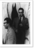 Portrait of Dave Brubeck and Paul Desmond playing saxophone Classic, Antique Poster