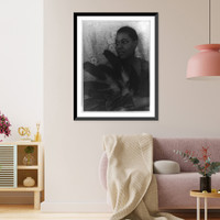 Portrait of Bessie Smith holding feathers, Antique Poster