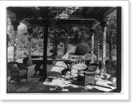 Tiffany Foundation Gardens, Cold Spring Harbor, Long Island, New York, Antique Print